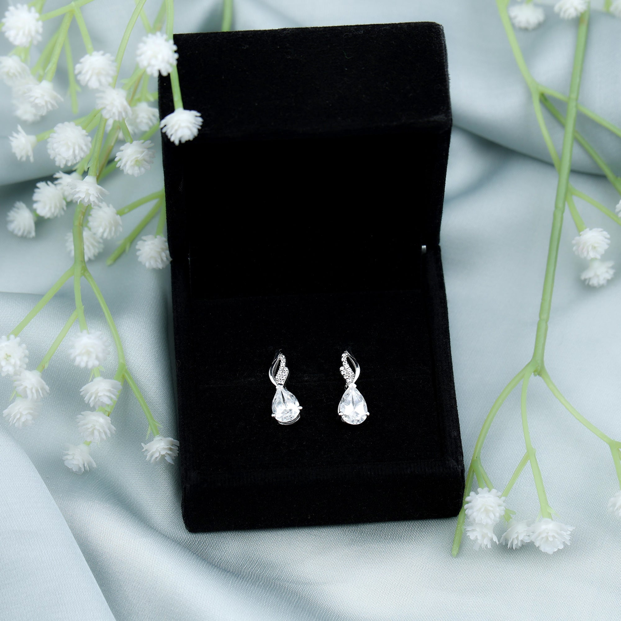 Certified 2.6 Carat Moissanite Teardrop Earrings for Wedding
