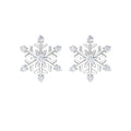 Diamond Snowflake Christmas Earrings