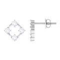 Natural Womens Diamond Stud Earrings with Screw Back