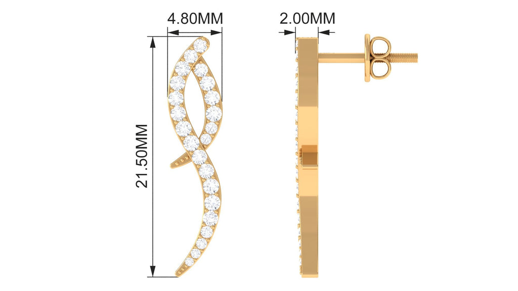 Minimal Diamond Stud Earrings with Certificate
