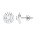 Natural Diamond Cluster Earrings with Certificate