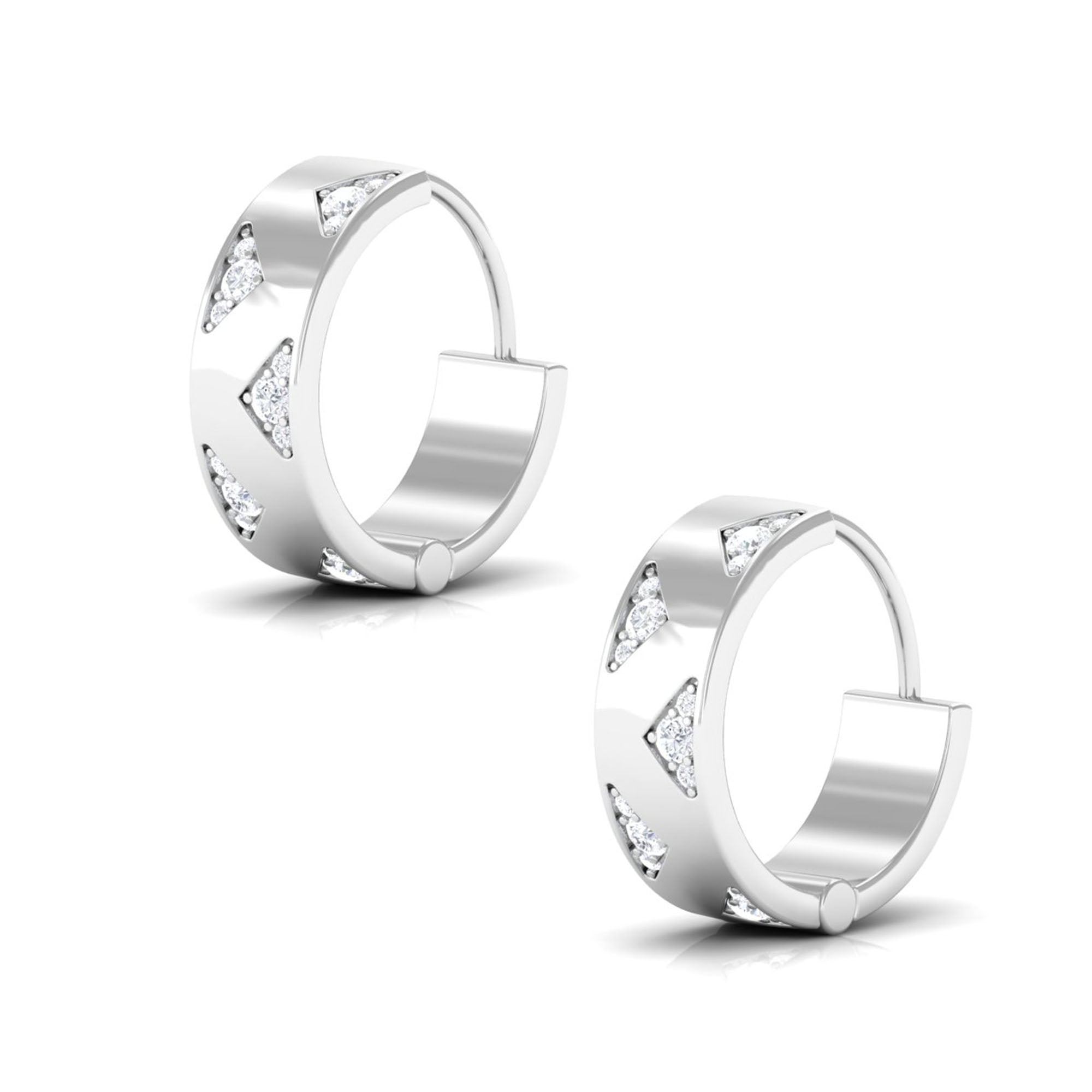 Certified Diamond Hoops For Women