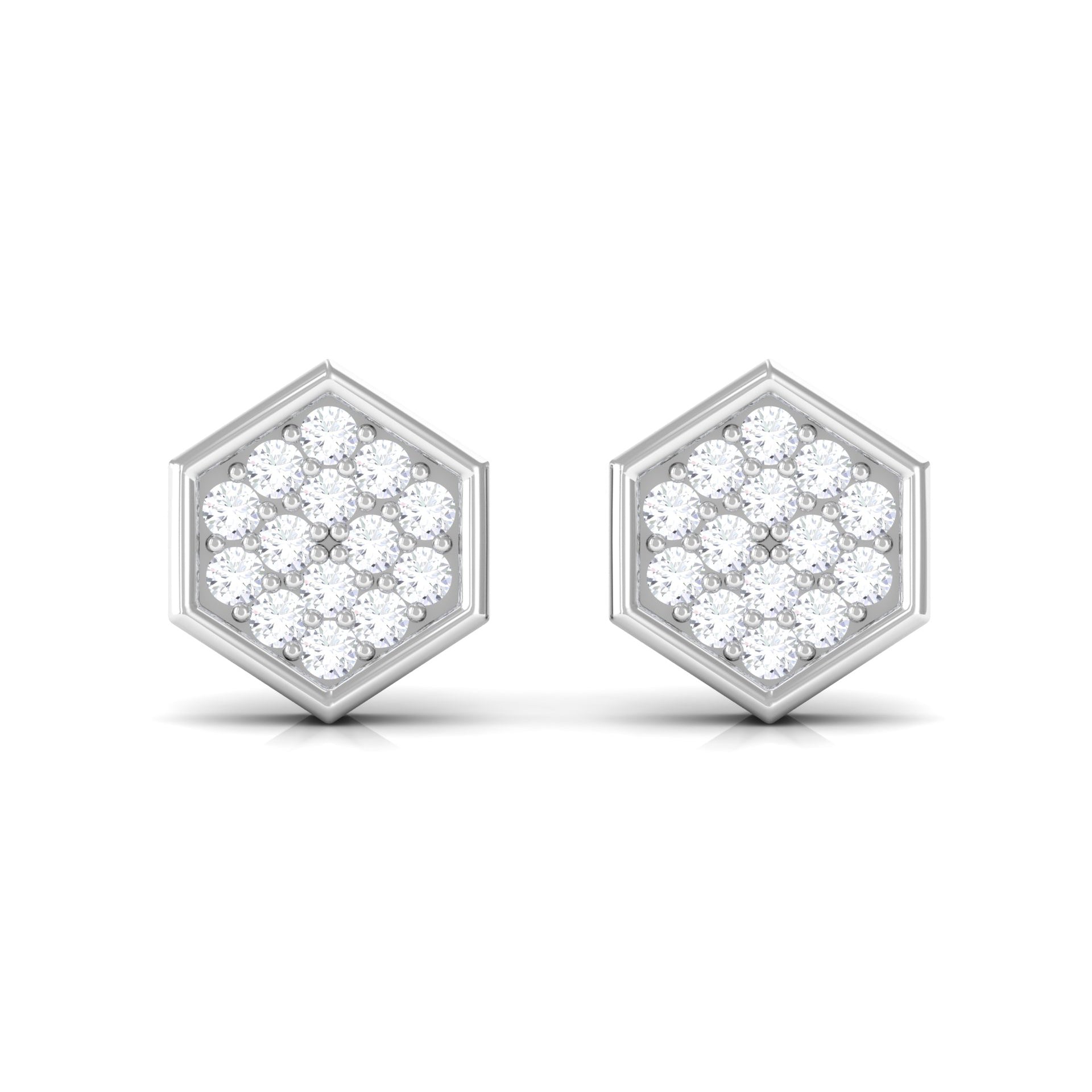 Minimal Diamond Geometric Earrings for Everyday