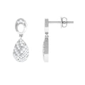 Certified Real Diamond Teardrop Earrings with Screw Back