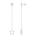 Certified Diamond Star Chain Earrings