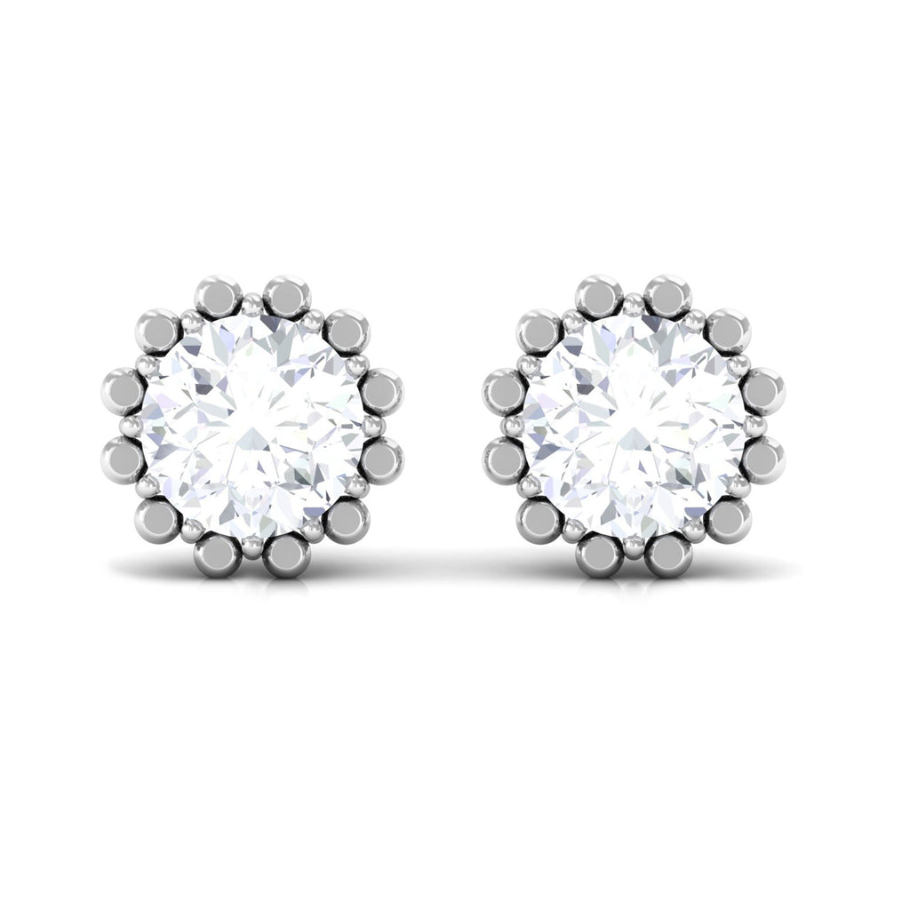 Certified Natural Diamond Studs with Screw Back