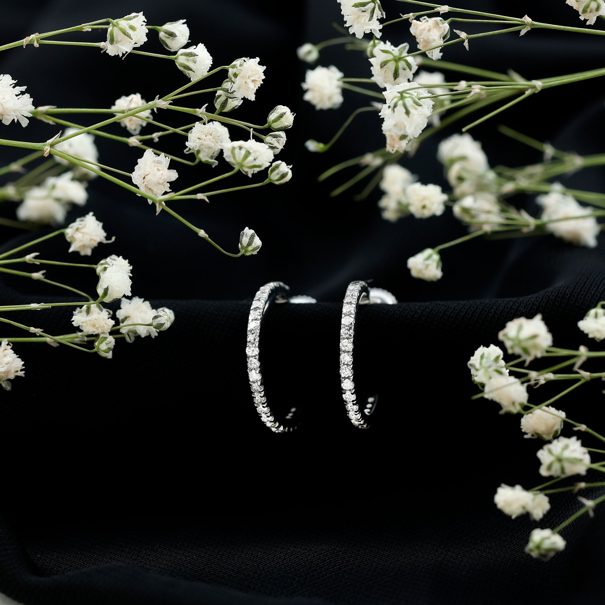 Certified Moissanite Hoop Earrings
