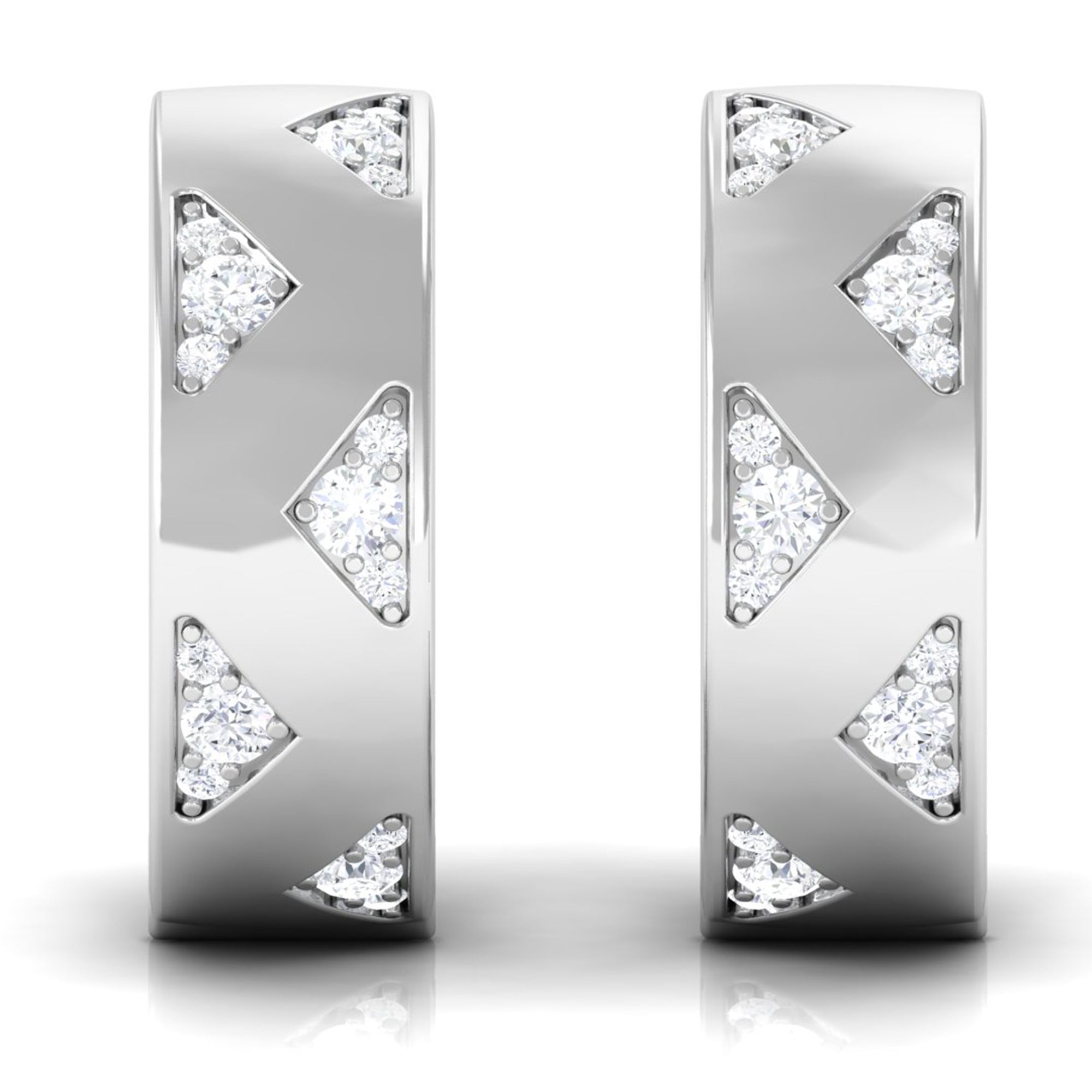 Certified Moissanite Hinged Hoop Earrings for Women