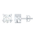 1 CT Solitaire Moissanite Cat Stud Earrings with Screw Back