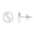 Classic Real Diamond Round Stud Earrings