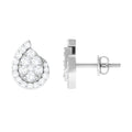 0.75 CT Real Diamond Designer Teardrop Stud Earrings