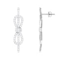 Certified Moissanite Infinity Knot Earrings for Women