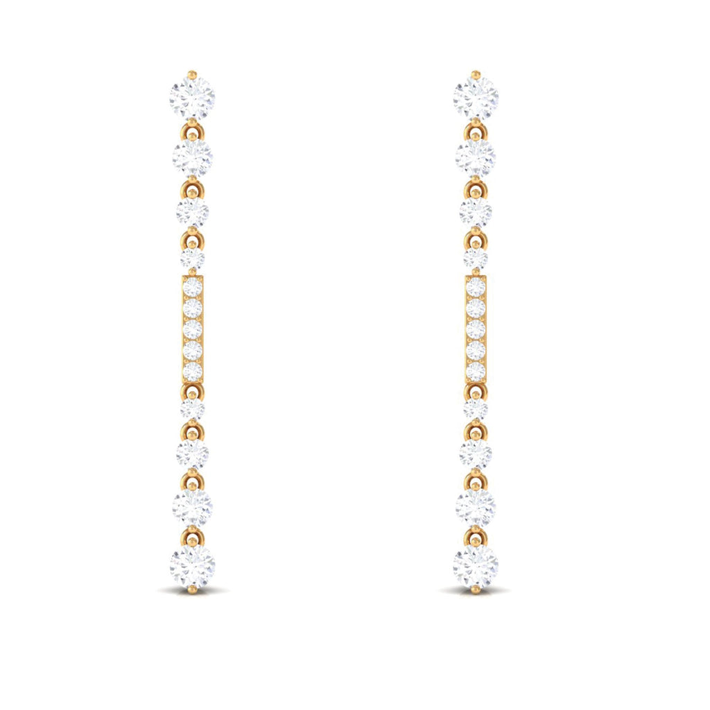 1.25 CT Certified Moissanite Simple Dangle Earrings