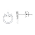 1/2 CT Moissanite Circle Eternity Stud Earrings