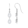 1 CT Pear and Round Cut Moissanite Dangle Earrings