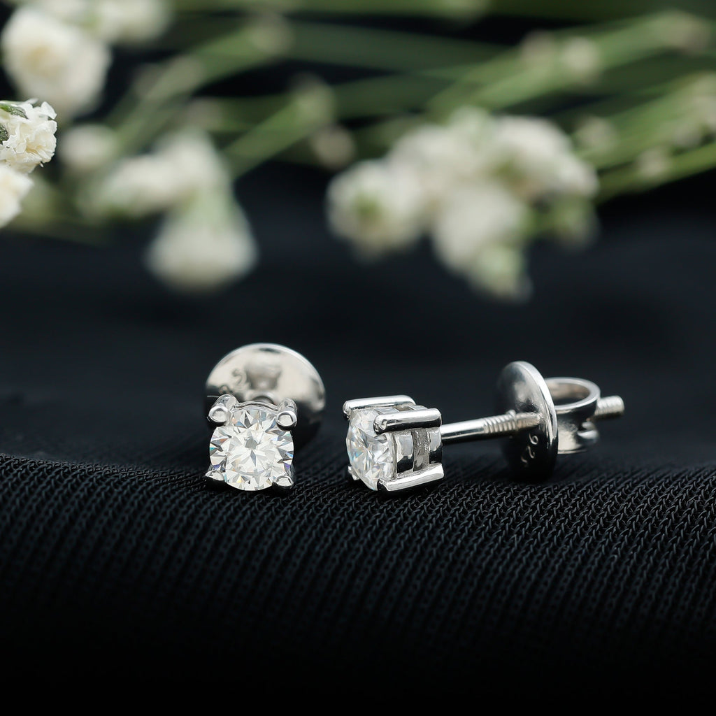 Certified Lab Grown Diamond 4 Prong Stud Earrings