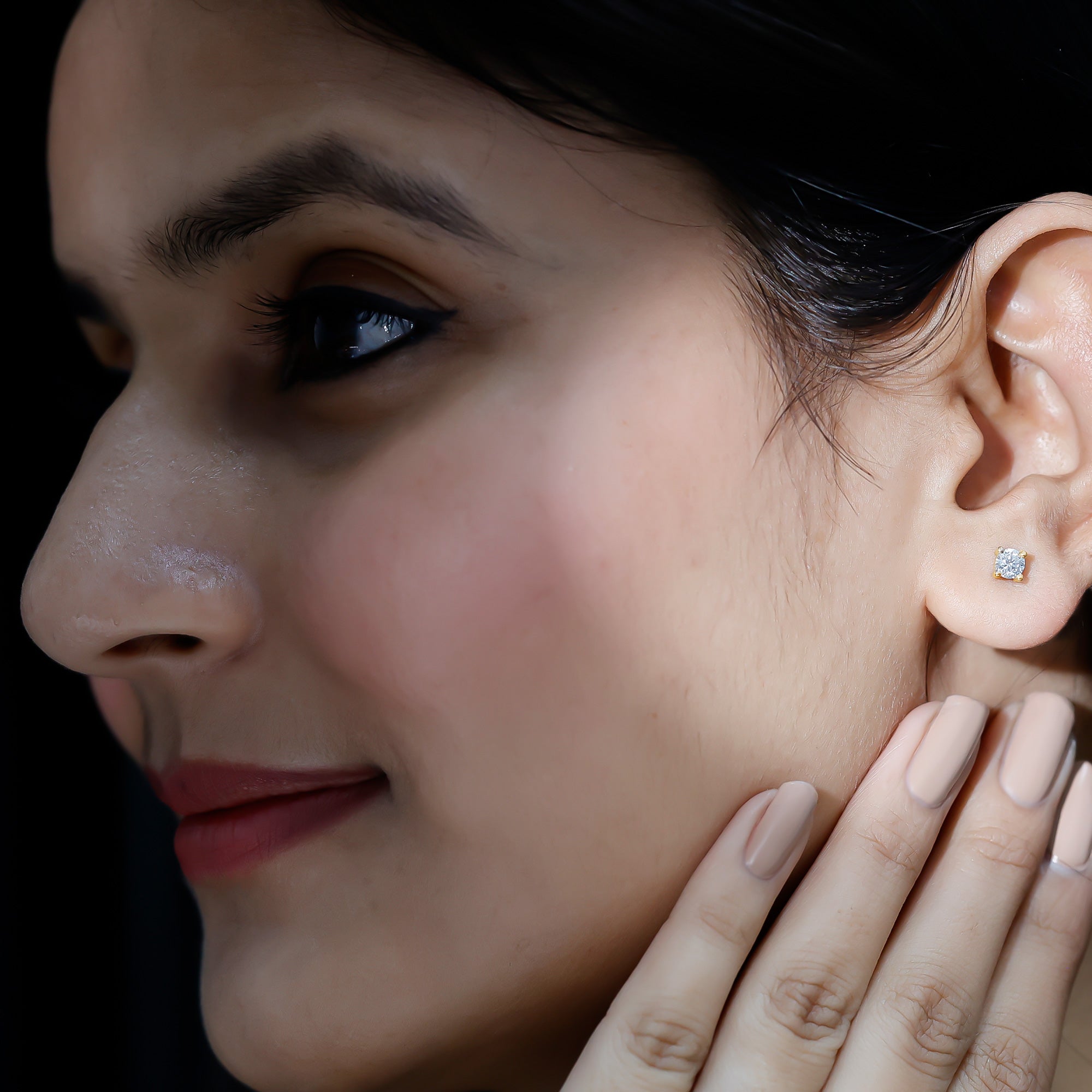 Certified Lab Grown Diamond 4 Prong Stud Earrings