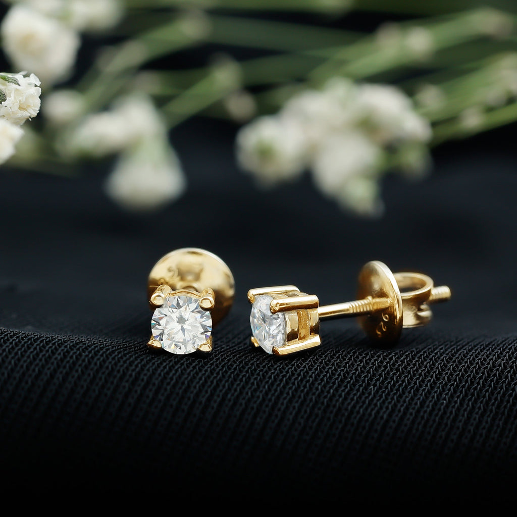 Certified Lab Grown Diamond 4 Prong Stud Earrings