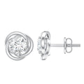 Certified Lab Grown Diamond Swirl Earrings With Screw Back