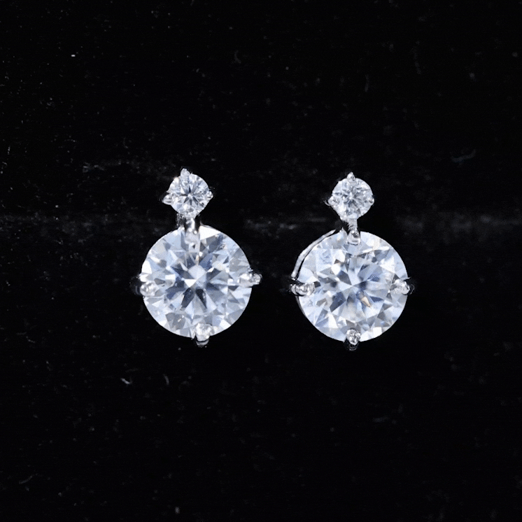 Lab 6 MM Round Diamond Solitaire Stud Earrings
