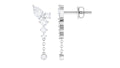 Certified Moissanite Chain Dangle Earrings