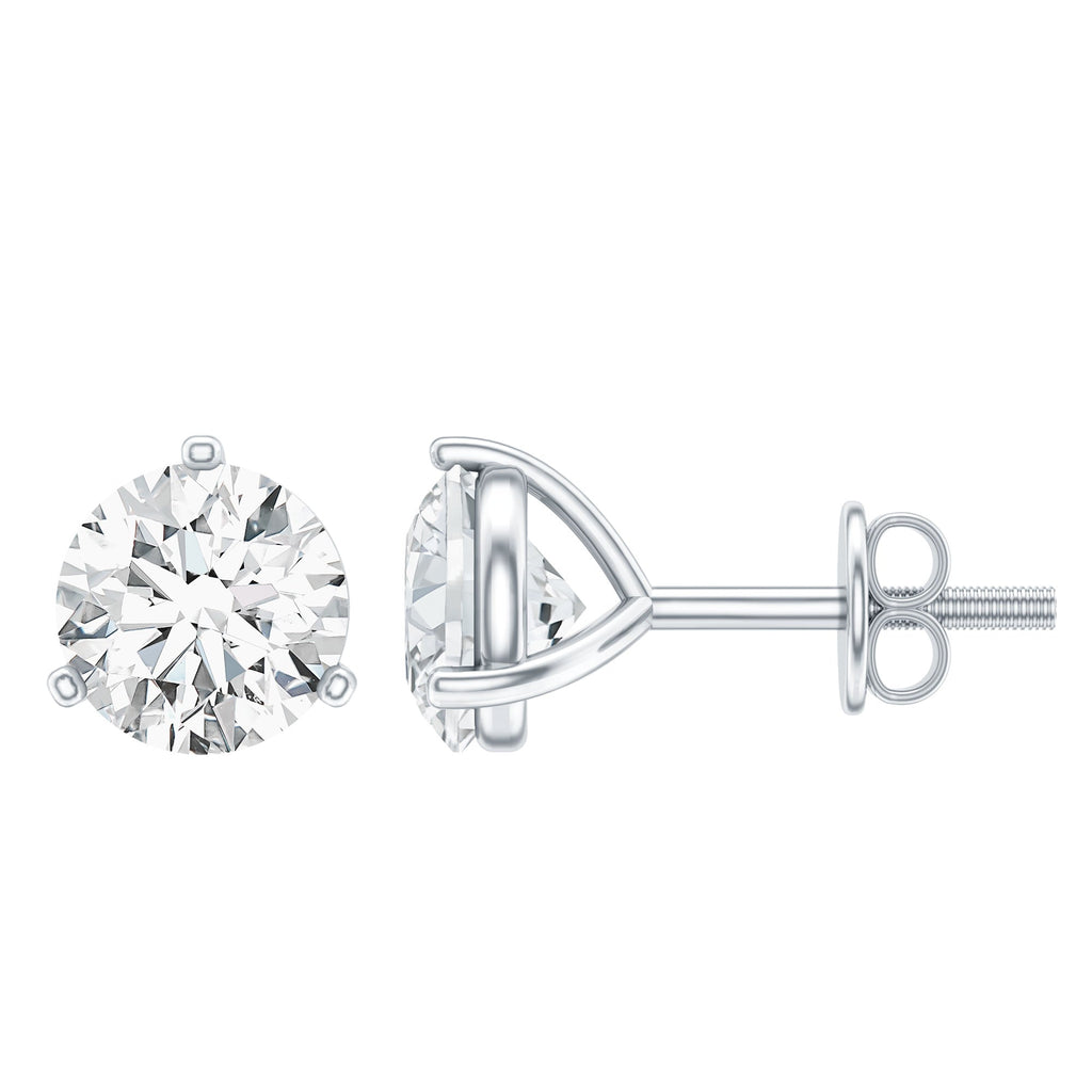 Solitaire Lab Grown Diamond Martini Stud Earrings