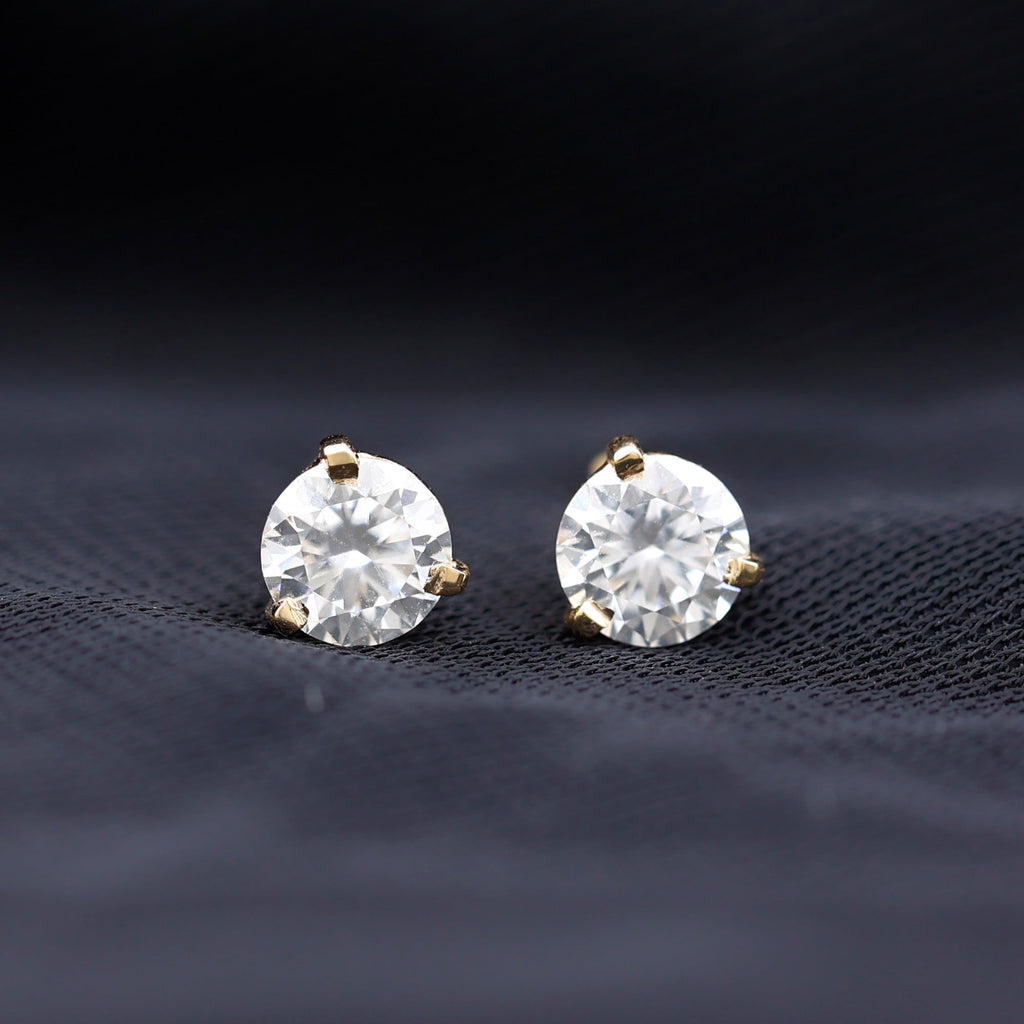 Solitaire Lab Grown Diamond Martini Stud Earrings