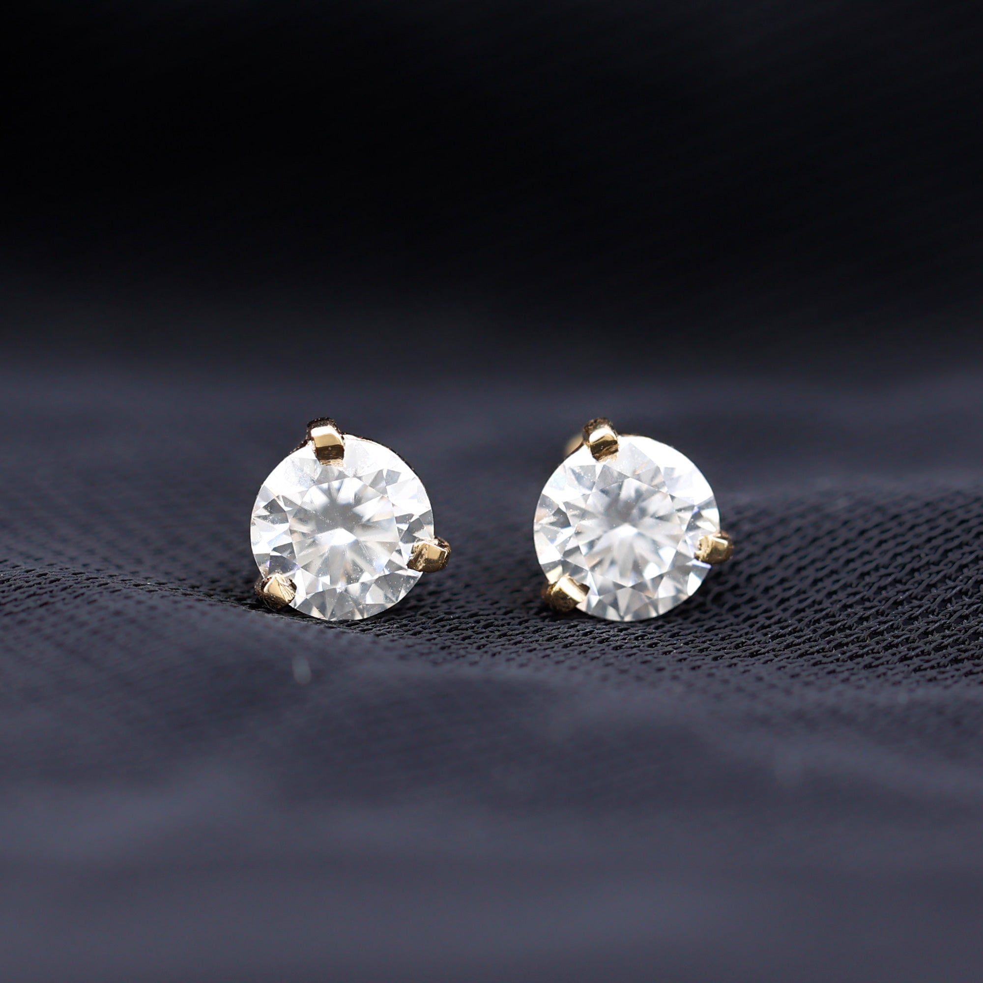 Solitaire Lab Grown Diamond Martini Stud Earrings