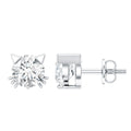 Cute Cat Stud Earrings with Lab Grown Diamond
