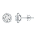 Classic Lab Grown Diamond Stud Earrings with Halo