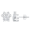 Natural Diamond Paw Stud Earrings for Women
