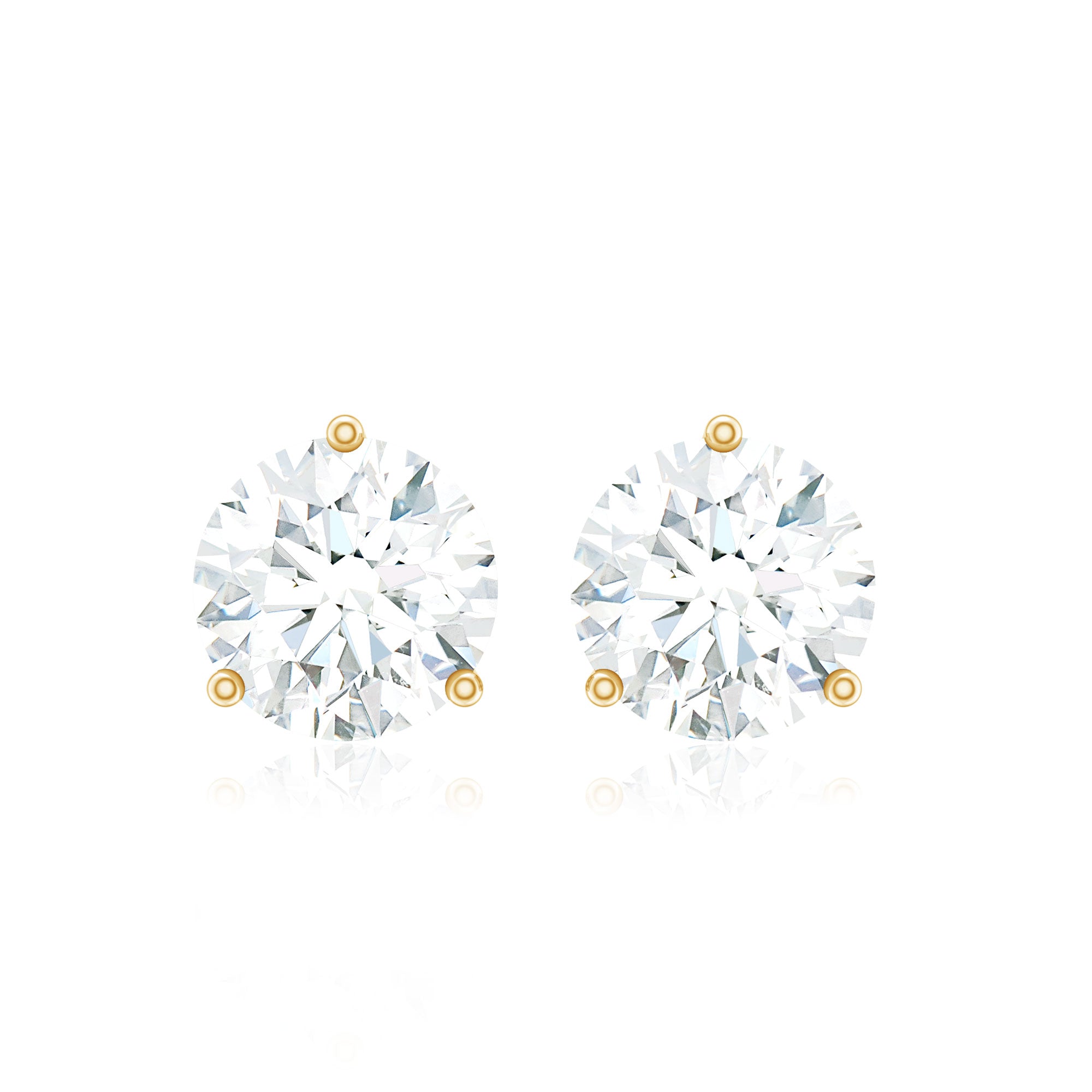 0.63 Carat Round Moissanite Stud Earrings