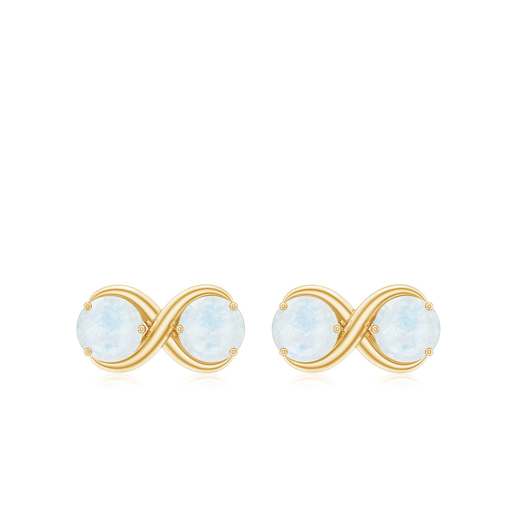 1.50 CT Simple Moonstone Two Stone Infinity Stud Earrings