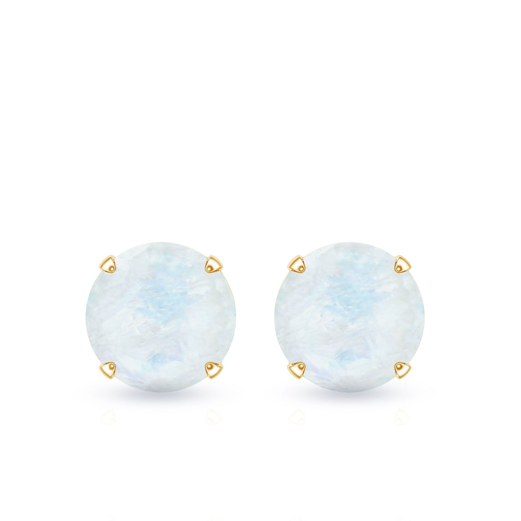 Claw Set Solitaire Moonstone Stud Earrings