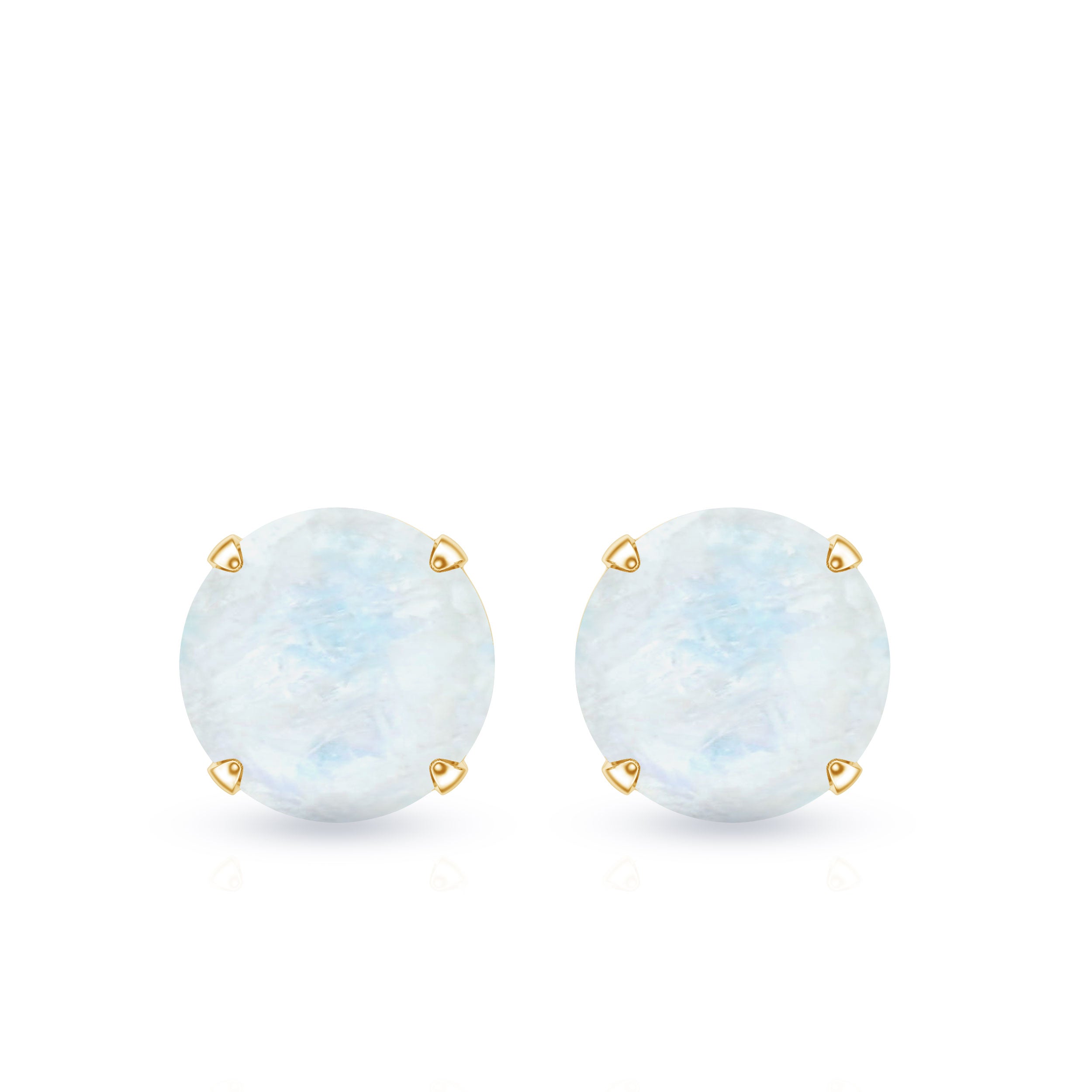 Claw Set Solitaire Moonstone Stud Earrings