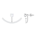 Natural Diamond Front and Back Earrings for Women