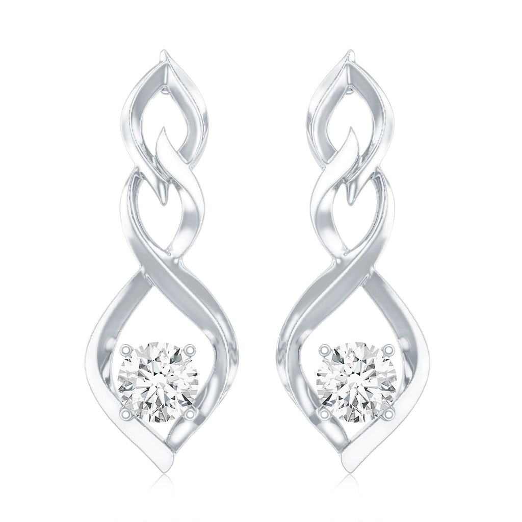 Certified Lab Grown Diamond Bridal Earrings With Screw Back