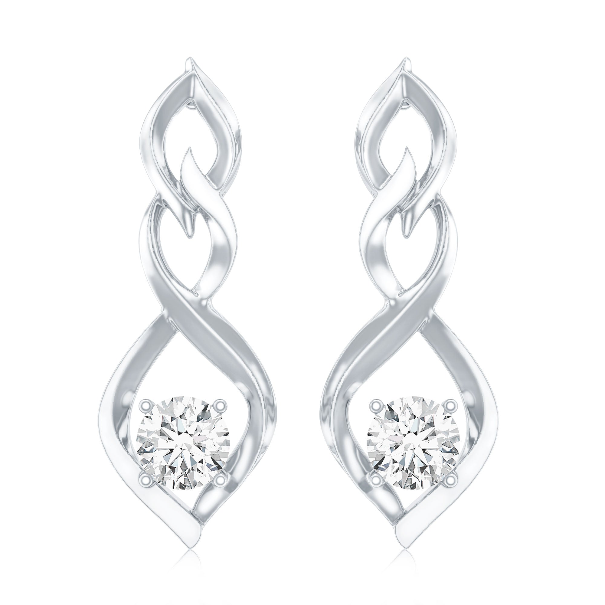 Certified Lab Grown Diamond Bridal Earrings With Screw Back
