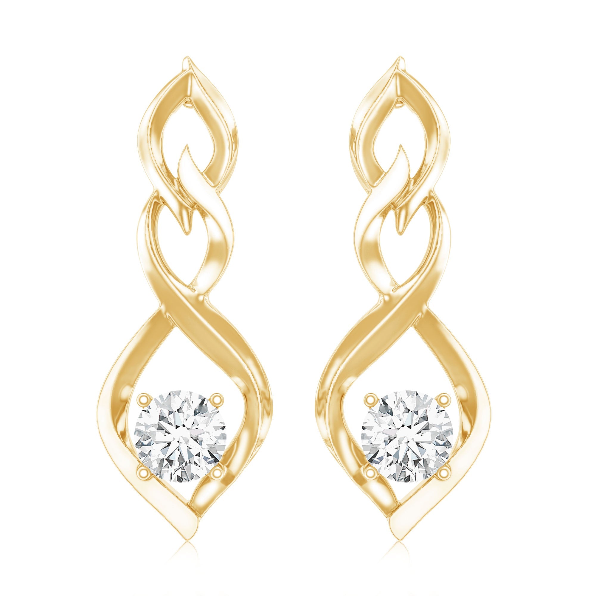 Certified Lab Grown Diamond Bridal Earrings With Screw Back