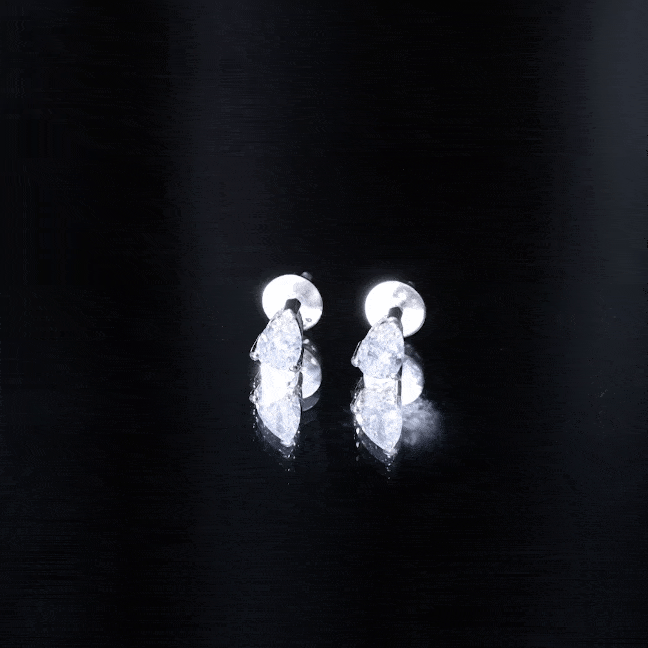 Certified 0.7 Carat Lab Grown Diamond Stud Earrings in Sterling Silver