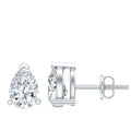 Certified 0.7 Carat Lab Grown Diamond Stud Earrings in Sterling Silver