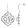 Certified Lab Grown Diamond Floral Drop Earrings