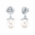 Sterling Silver 12 Carat Freshwater Pearl Drop Earrings with Certificate