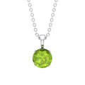 2 CT Round Cut Peridot Solitaire Pendant Necklace