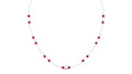 4.7 Carat Lab Created Ruby Contemporary Station Chain Necklace