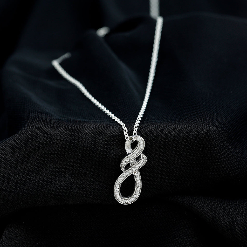 Certified Lab Grown Diamond Infinity Pendant Necklace
