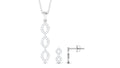 Natural Diamond Infinity Jewelry Set for Women