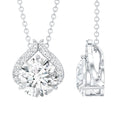 Certified 8 MM Round Lab Grown Diamond Bridal Necklace