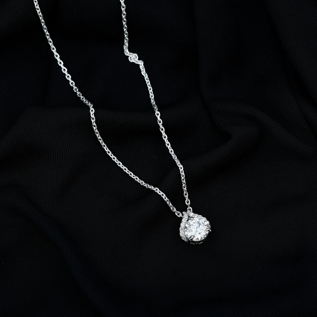 Certified 8 MM Round Lab Grown Diamond Bridal Necklace