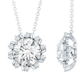 8 MM Round Cut Lab Grown Diamond Starburst Necklace